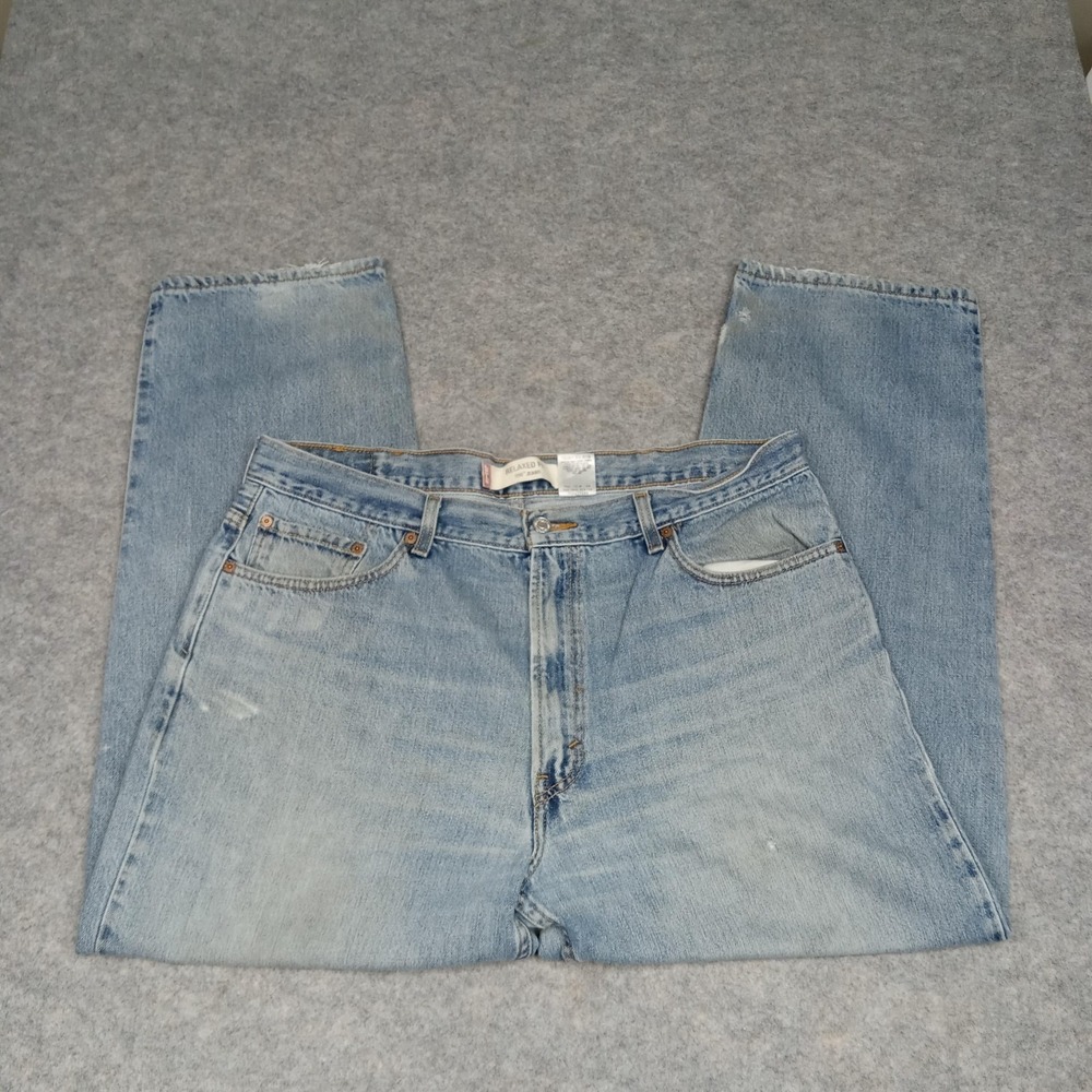 Levis 550 Jeans‎ Mens 40x30 Light Wash Relaxed Denim Straight Leg Zip Fly Pants